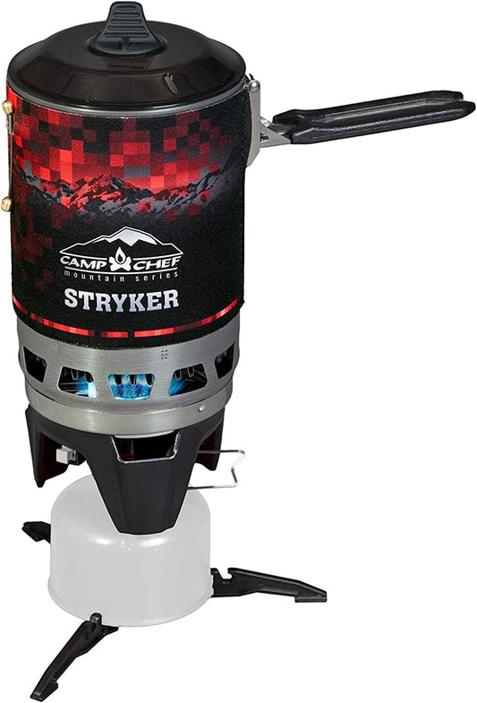 Camp Chef Stryker 100 - Single Burner Camp Stove - Camping Stove for Camping Gear & Outdoor Cooking - Portable Isobutane Stove