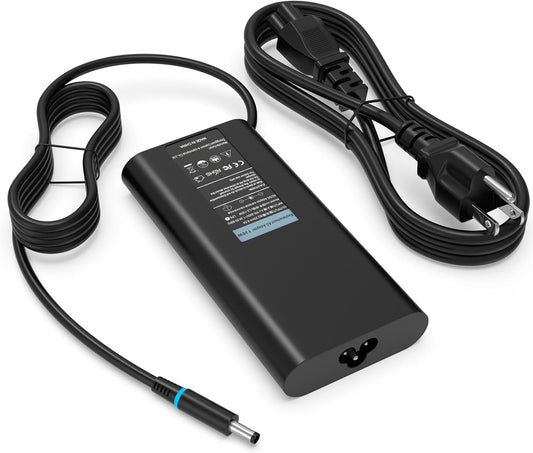 Replacement Dell 130W AC Adapter for Dell Inspiron 16 Plus 7640 7620 7630 Business Laptop,Dell Inspiron 14 16 Plus 7420 7430 7510/Dell XPS 15 17 9730 9640 Charger with 1meter 3 Prong US Power Cord