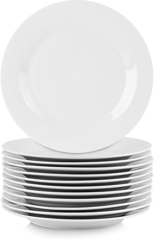 Elama Professional Kitchen 12 Piece Porcelain Dinnerware\/Tableware Set (Round Dinner Plate White)
