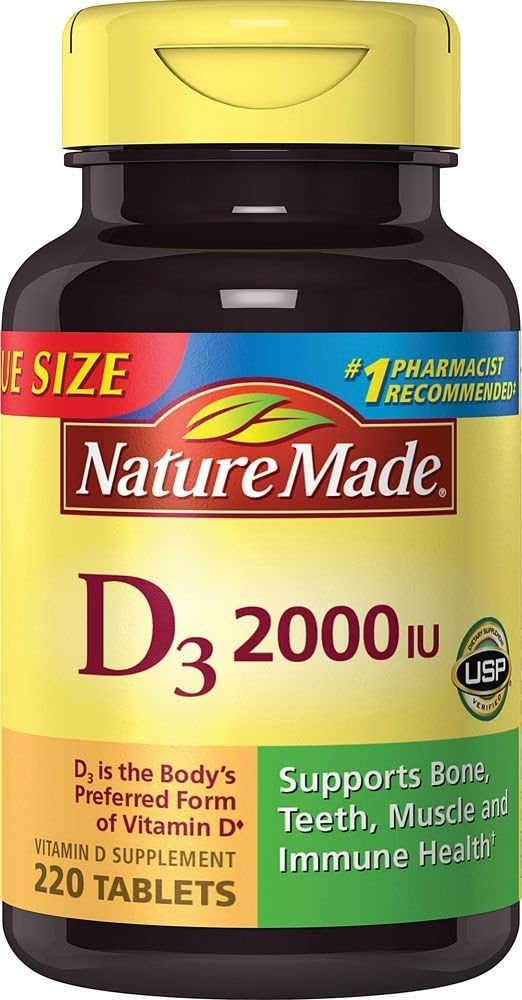 Nature Made D3 2000 IU Tablets 220 ea (Pack of 4)