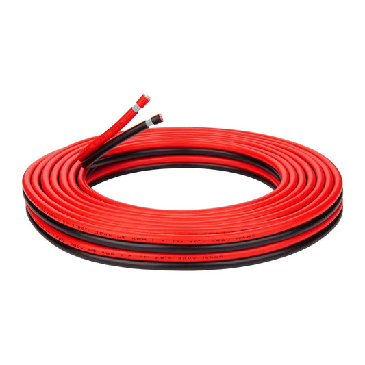 10 Gauge Wire - iGreely 30 FT 10\/2 Gauge Tinned Copper Low Voltage Wire Electrical Wire Cable for Solar Panel Car Audio Automotive Trailer Marine Harness Wiring 10AWG 30Ft