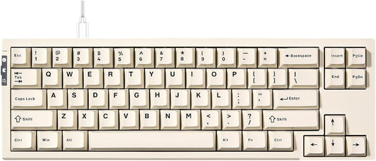 YUNZII RT68 Rapid Trigger Gaming Keyboard,Hall Effect Magnetic Switch 68-Key Wired RGB Keyboard,Gasket Mount Hot Swapped Keyboard, Adjustable Actuation TKL Mechanical Keyboard (Beige, Outemu Switch)