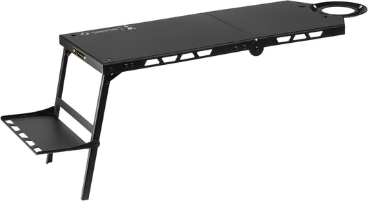 Thous Winds Folding Stove Table, Aluminium Alloy Stove Extend Table for Camping, Lightweight Stove Accessory, Easy Carry, Black