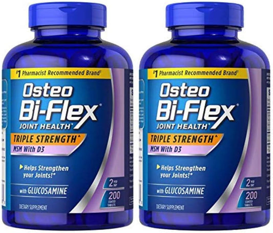 Osteo Biflex Triple Stregnth MSM Vitamin D3 200 tabs (2 Pack)