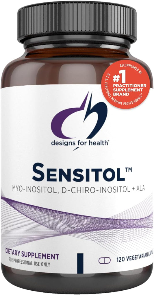 Designs for Health Inositol + ALA Capsules - Sensitol Myo-inositol (MI) + D-chiro Inositol (DCI) with Alpha Lipoic Acid - Vegan, Non-GMO Supplement (120 Capsules)