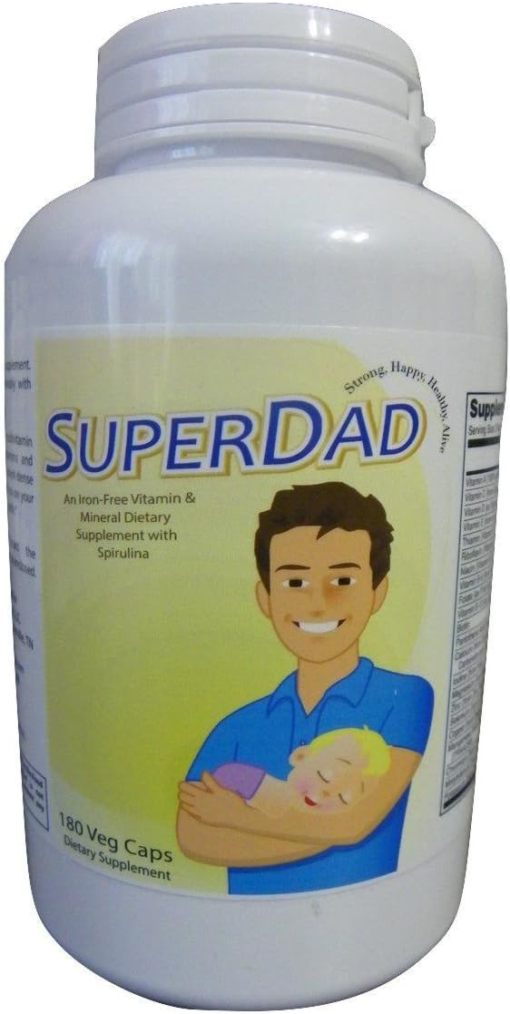 “Super Dad” Green Super Food Men's Multi-Vitamin Vcaps 1.5 Month Supply