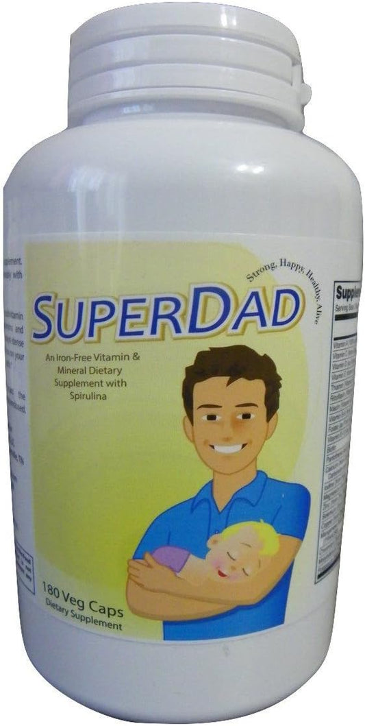 “Super Dad” Green Super Food Men's Multi-Vitamin Vcaps 1.5 Month Supply