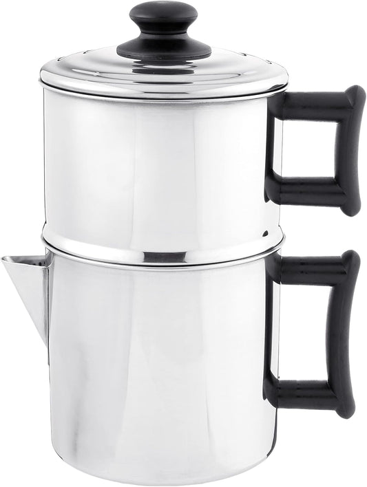 Lindy's Stainless Steel 10 Cup Drip Coffee Maker, Stovetop Coffee maker, Coffee Pot