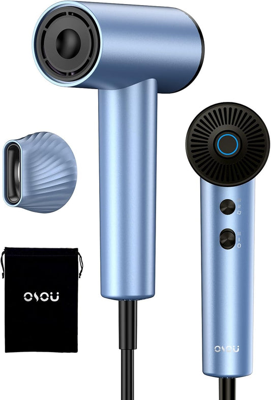 OSOU Ionic Hair Dryer, High-Speed Blow Dryer - 150,000 RPM Brushless Motor, 500 Million Negative Ions, Ultra-Light & Small, Smart Temp Control, Quiet Hairdryer for Women, Ideal for Travel, Home