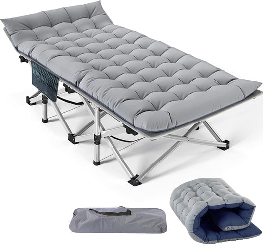 Slsy Folding Camping Cot, Folding Cot Camping Cot for Adults Portable Folding Outdoor Cot with Carry Bags for Outdoor Travel Camp Beach Vacation