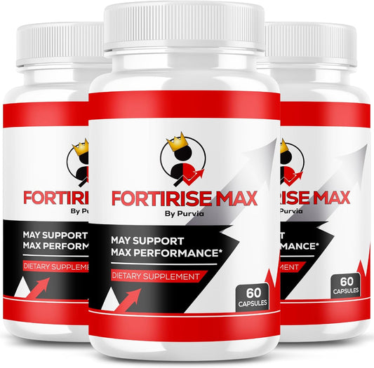 (3 Pack) Fortirise Max - Fortirise Max Pills Maximum Strength Formula, Fortirise Maxx Overall Wellness Support Vitamin Supplement Review, Fortirise Capsules, Fortirise Ultra Advanced (180 Capsules)