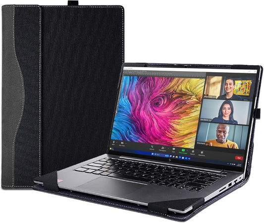 Laptop Case Cover for HP Envy x360 2-in-1 Laptop 16-ad 16z-ad 16-ac 16t-ac & for HP Zbook Firefly 16 Inch G11,Separable PU Leather Protective Bag Accessories with Thermal Vent (Dark Grey)