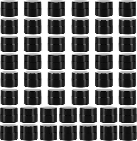 (50 Packs) Green Nexus 5g/5ml UV Protection Glass Jars for Lip Balm, Lotion, Oil, Cream & Cosmetics Enhanced Cap (2024)