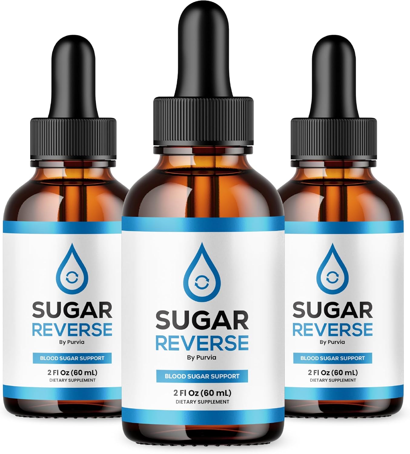 (3 Pack) Sugar Reverse Drops, Sugar Reverse Liquid Drops Supplement Advanced Formula Vitamin Supplement with Chromium, Maximum Strength, SugarReverse Drops Official Formula, Sugar Reverse (3 Bottle)