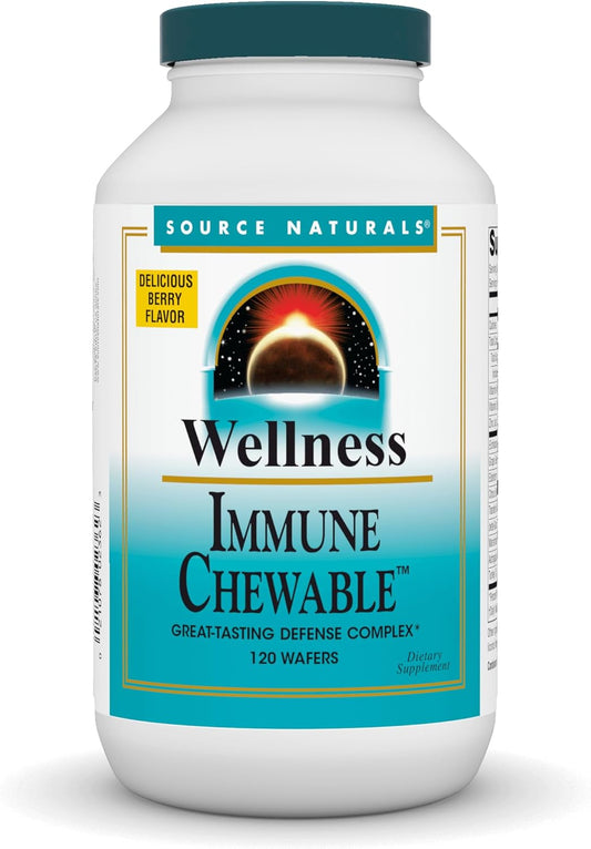 "Source Naturals Wellness Immune Chewable, Great-Tasting Defense Complex*, 120 Wafers"