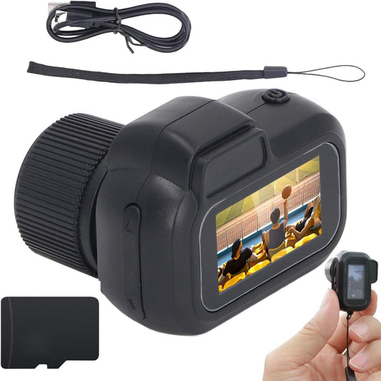 Mini Camera Keychain, KeyCam Camera, World's Smallest hd camerd, Keychain Photo\/Video Camera, Retro Portable Mini Pixel Camera with Eight Filters for Indoor Outdoor (128G)