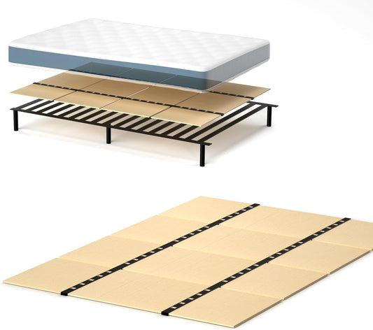 Yarfyk Folding Box Spring, Bed Plate,Queen Bed Board Under Mattress Support,Bed Plate Support Plate, Bed Plate Under, Queen 80"x 57"