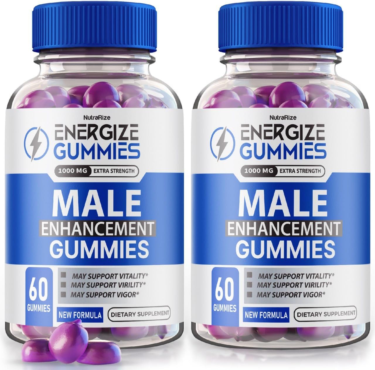 (2 Pack) Energize Gummies - Energize Gummies for Men, Energize Gummies Male, Supplement to Promote Overall Health and Well-Being, Used to Maintain a Healthy and Active Lifestyle (120 Gummies)