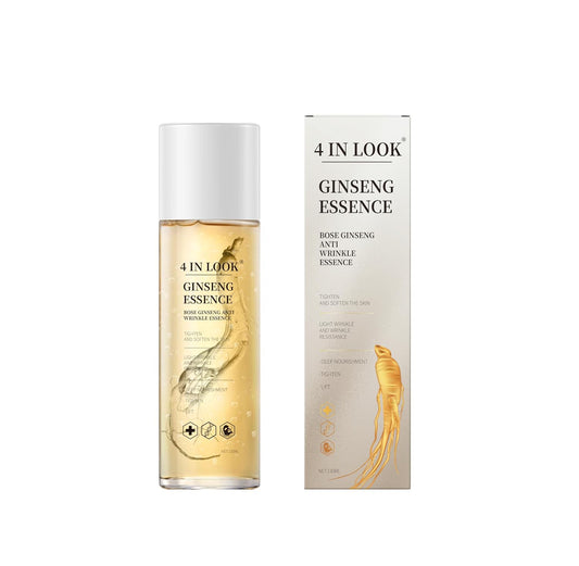 [4inlook official]Natural Ginseng Anti-Aging Hydrating Essence Water – 100% Wild Ginseng from Himalayas, Deep Moisture & Wrinkle Care for All Skin Types Firming Skincare Serums Moisturizer Gentle