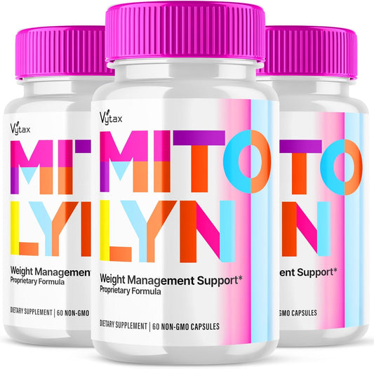 (3 Pack) Mitolyn Capsules, Mito Lyn Loss Pills Supplement Advanced Formula - Official Mitolin Mitolynn Keto Maximum Strength Pastillas All Natural Support Vitamin, Pure Blend Reviews (180 Capsules)