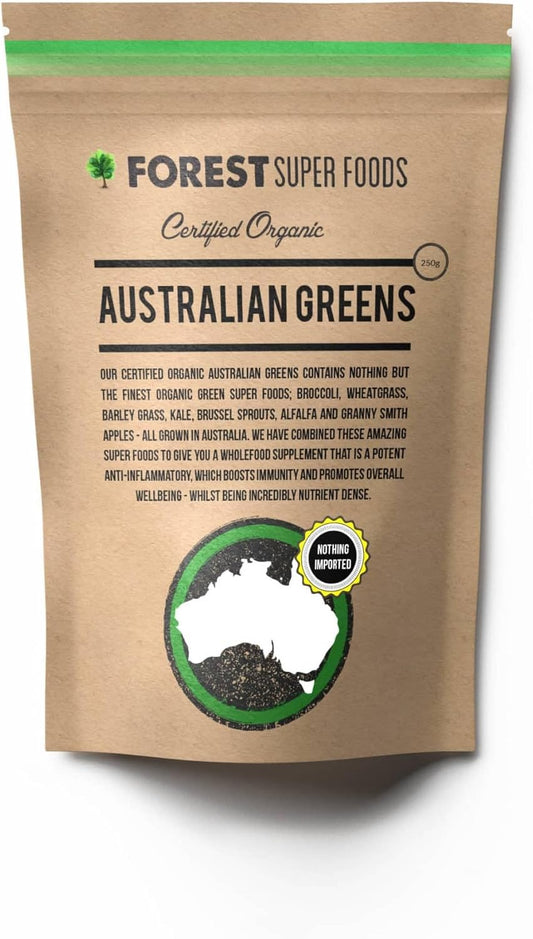 Certified Organic Australian Greens Whole Food Blend | 7 Incredible Whole Foods | No fillers or additives