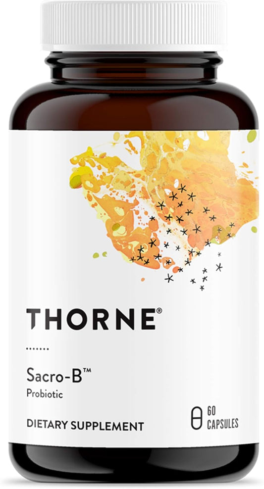 THORNE Sacro-B Probiotic - Support Gut Health, Immune Function & Constipation Relief Probiotics* - Gluten-Free Health Support* - 60 Capsules