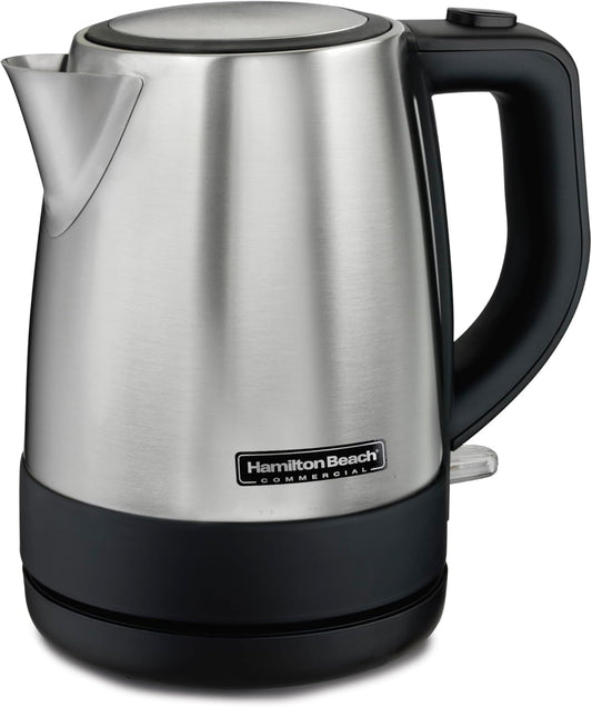 Hamilton Beach Commercial HKE110 1 Liter Hot Water Tea Kettle, Hospitality Rated, Stainless Steel\u2026