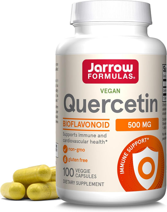 Jarrow Formulas Quercetin Wellness Formula Capsules 500 mg, Immune Support Supplement, Antioxidant for Cardiovascular Health, 100 Veggie Capsules
