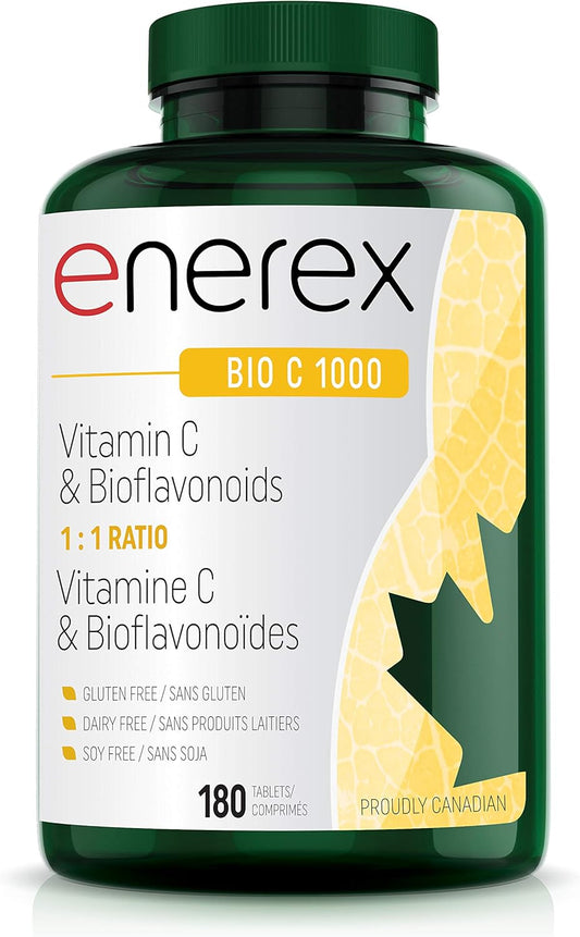 ENEREX Bio C-1000 Vitamin C & Bioflavonoids 180 Count, 180 CT