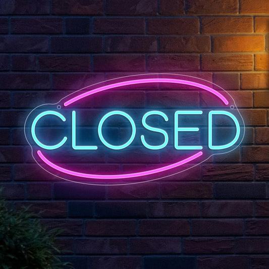 Closed Signs For Business Led Closed Sign Light Closed Neon Sign, Bright Led Light High Visibility Advertisement Board Electric Display Sign, Bar Shop Pizza Store Restaurant Hotel Atm Party Supplies