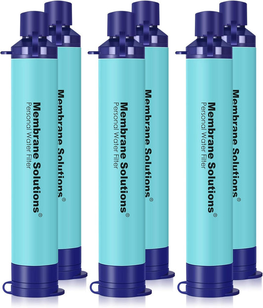 Membrane Solutions Straw Water Filter, Survival Filtration Portable Gear, Emergency Preparedness, Supply for Drinking Hiking Camping Travel Hunting Fishing Team Family Outing