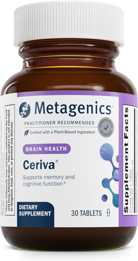Metagenics Ceriva - Brain Health & Memory Support* - Brain Focus Aid* - Non-GMO & Gluten-Free - 30 Tablets