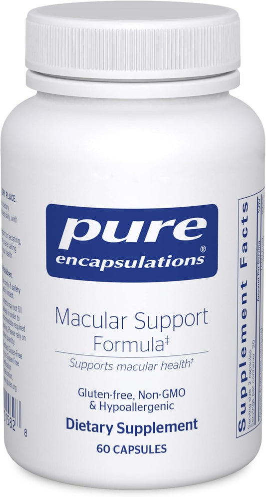 Pure Encapsulations Macular Support Formula | Hypoallergenic Supplement with Enhanced Antioxidant Formula for Healthy Eyes* | 60 Capsules