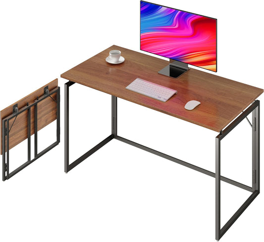alawooder Folding Desk 30 Inch - No Assembly Small Foldable Desk for Small Space, Minimalist Space Saving Collapsible Compact Desk Portable Table for Craft, Writing, Study and Work