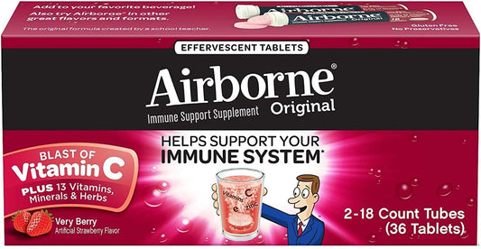 Airborne Immune Support Tablets - 36 Count - Very Berry (3 Pack)