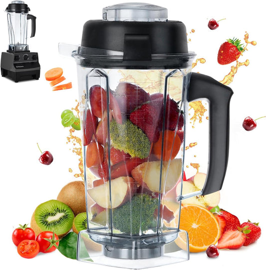 𝑵𝒆𝒘 For Vitamix Replacement Pitcher 64oz，Replace Vitamix Blender Container Cup 5200 5000 6500 7500 Pro500 750 Vita-Prep Vm0101 Vm0102 Vm0103 Vm0197 E310 320 Series（More In Figure 6)，5 Yr Warranty