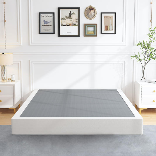 ALDRICH 7 Inch Heavy Duty Metal Box Spring Mattress Foundation 3000lbs Max Weight Capacity\/Non-Slip\/No Noise\/Easy Assembly\/Easy Clean Cover,Queen