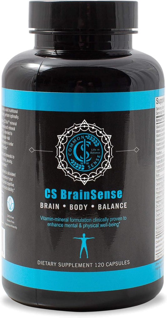 BrainSense Mood Stabilizer & Brain Supplement - Enhance Mood, Mental Clarity, Brain Booster & Cellular Health - Nootropic Supplement & Micronutrients for Brain Fog by CommonSenseWW, 120 Capsules