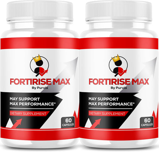 (2 Pack) Fortirise Max - Fortirise Max Pills Maximum Strength Formula, Fortirise Maxx Overall Wellness Support Vitamin Supplement Review, Fortirise Capsules, Fortirise Ultra Advanced (120 Capsules)