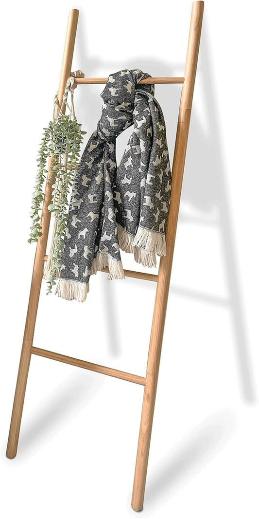 Blanket Ladders for The Living Room, 5.4 Ft, Blanket Ladder Wood, Quilt Ladder, Decorative Ladder, Ladder Blanket Holder, Farmhouse Ladder, Bathroom Ladder, Natural