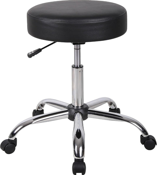 Boss Be Well Armless Medical Spa Professional Stool, Black (B240-BK)