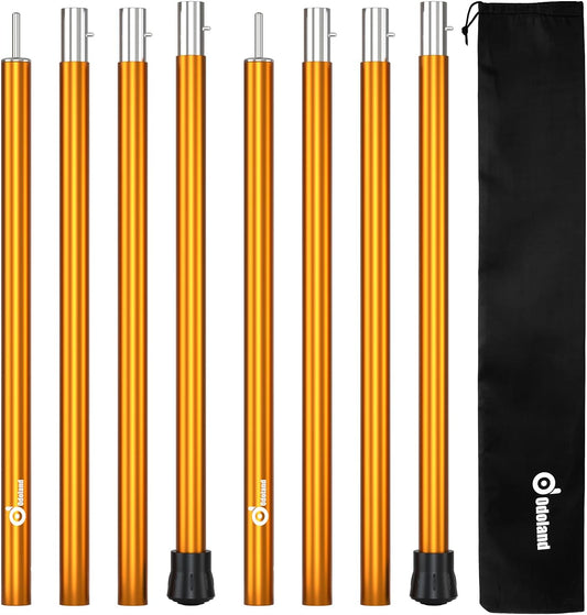 Odoland Adjustable Tarp Poles, Telescoping Aluminum Tent Poles Set of 2, Collapsible Lightweight Poles for Camping, Backpacking and Awnings