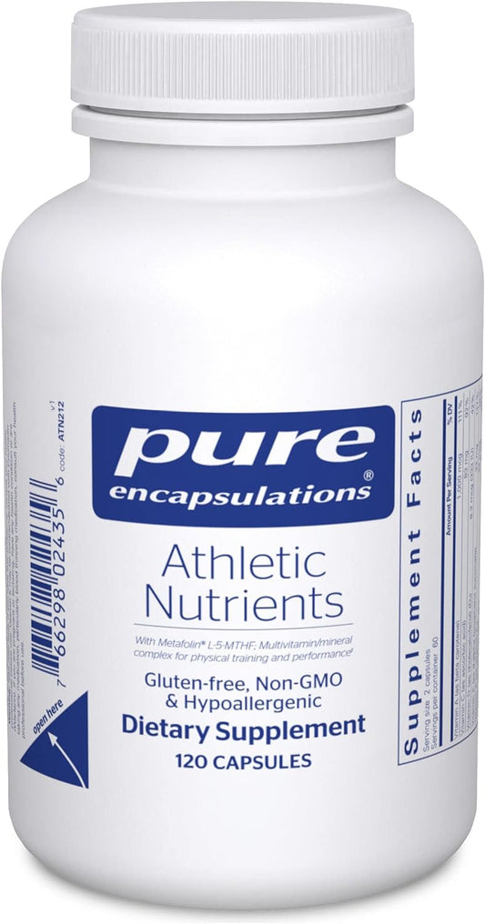Pure Encapsulations Athletic Nutrients | Multivitamin\/Mineral Complex for Exercise Performance and Training* | 120 Capsules
