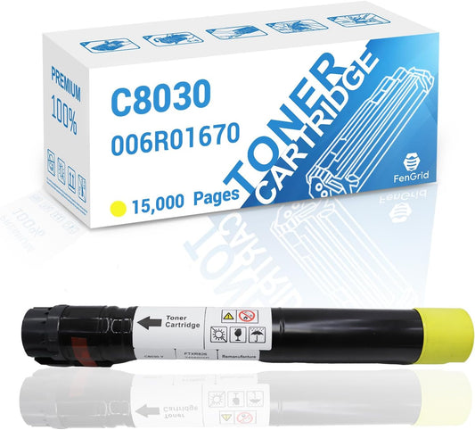 FenGrid C8030 Yellow Toner Cartridge 006R01700 Replacement for Xerox AltaLink C8030 C8035 C8045 C8055 C8070 ( Yellow, 15,000 Pages )
