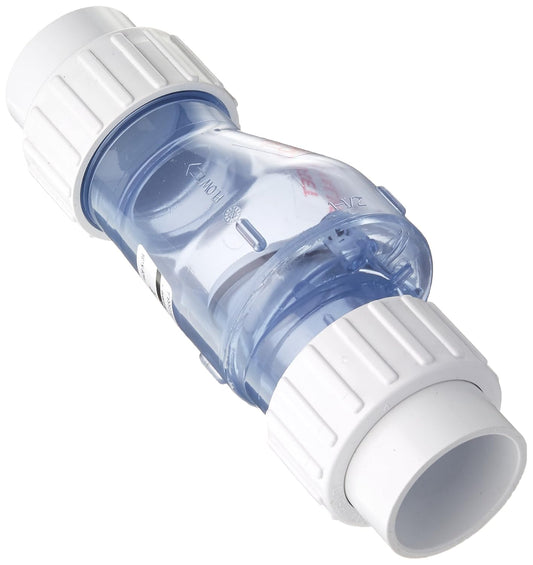 Zoeller 30-0041 50 psi PVC 2-Port Check Valve, 1-1/2" White