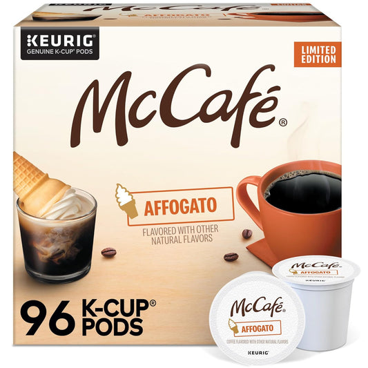 McCafe Affogato, Single Serve Keurig K-Cup Pods, Flavored Coffee, Limited Edition, 96-Count Box (4 Packs of 24)