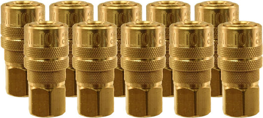 10 X Milton 715BK M Style Quick Coupler: 1/4-Inch Female Coupler