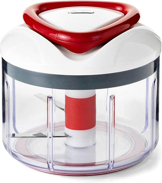 Zyliss Easy Pull Food Processor & Manual Food Chopper - Gifts for Cooks - Culinary Chef Gifts - Vegetable Slicer & Dicer - Hand-Operated Salad Veggie Chopper - Kitchen Essentials