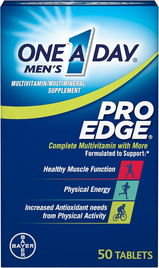 One-A-Day Men's Pro Edge Complete Multivitamin 50 Tablets (Value Pack of 4)
