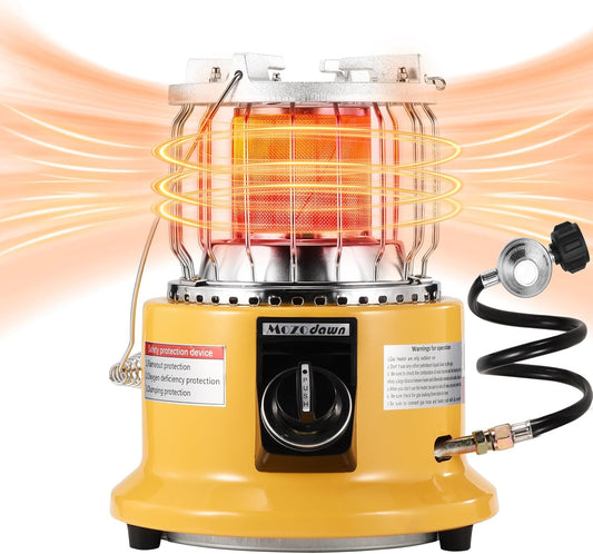 MOZODAWN 2 in 1 Propane Heater & Stove, 13000 BTU Portable Propane Heater Indoor with Handle, Outdoor Heater Gas Stove for Patio, Camping, Tent, Ice Fishing, Garage